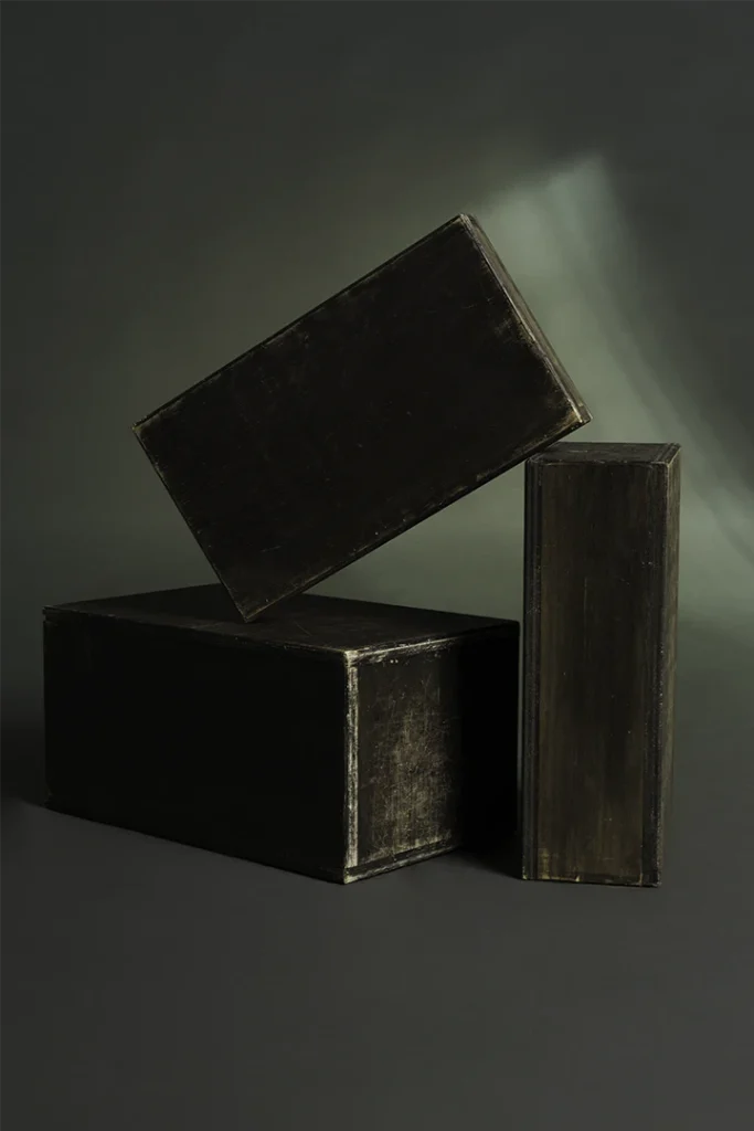 apple boxes at photo studio