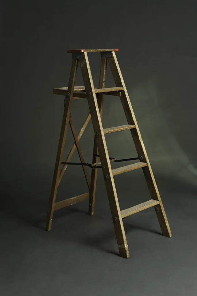 vintage wooden ladder