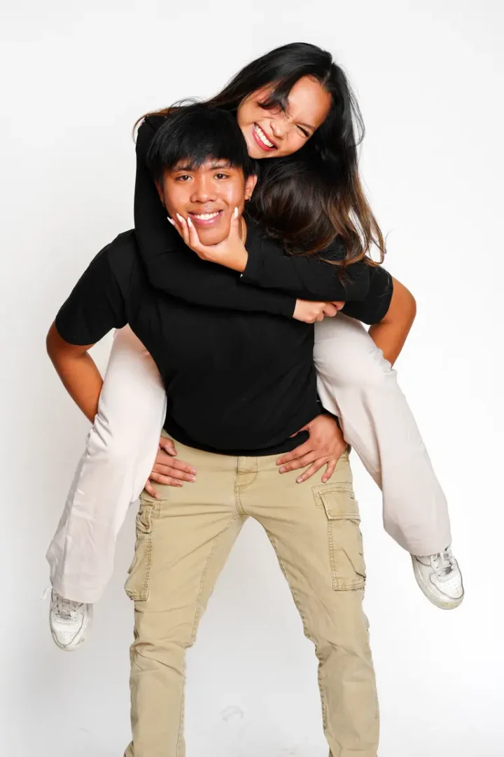 couple posing for self portrait at studio 342