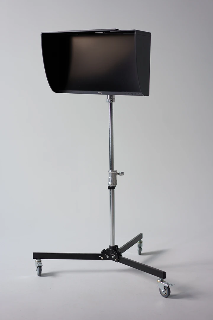 monitor and stand at photography studio for rent