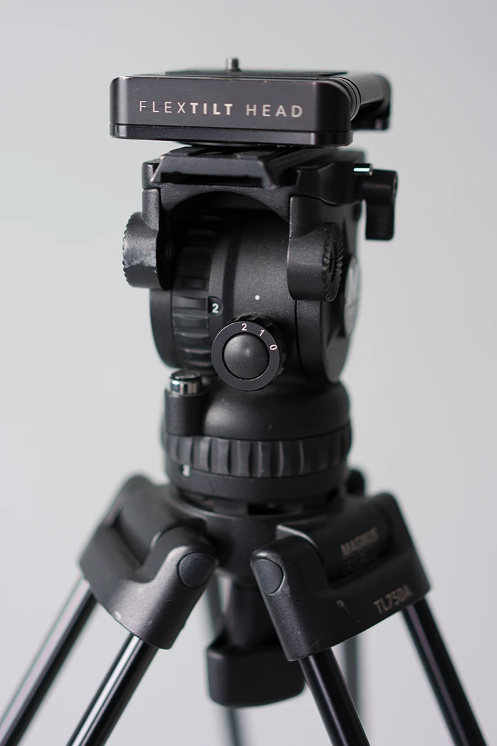 close up of tripod head - photography equipment for rent