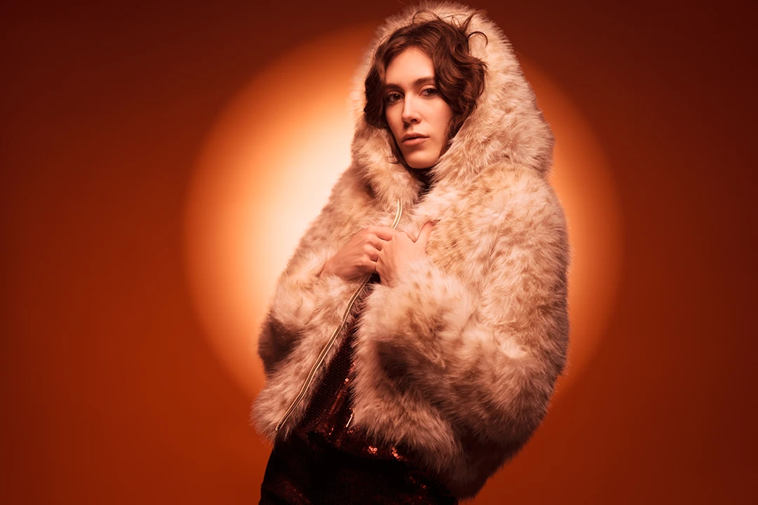 woman posing for fashion photo with fur jacket - studio3 42