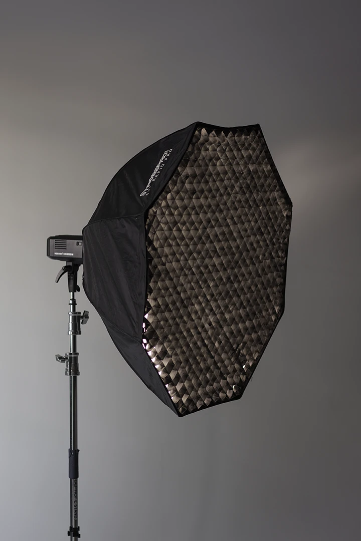 47" octabox on cyclorama wall at studio 342